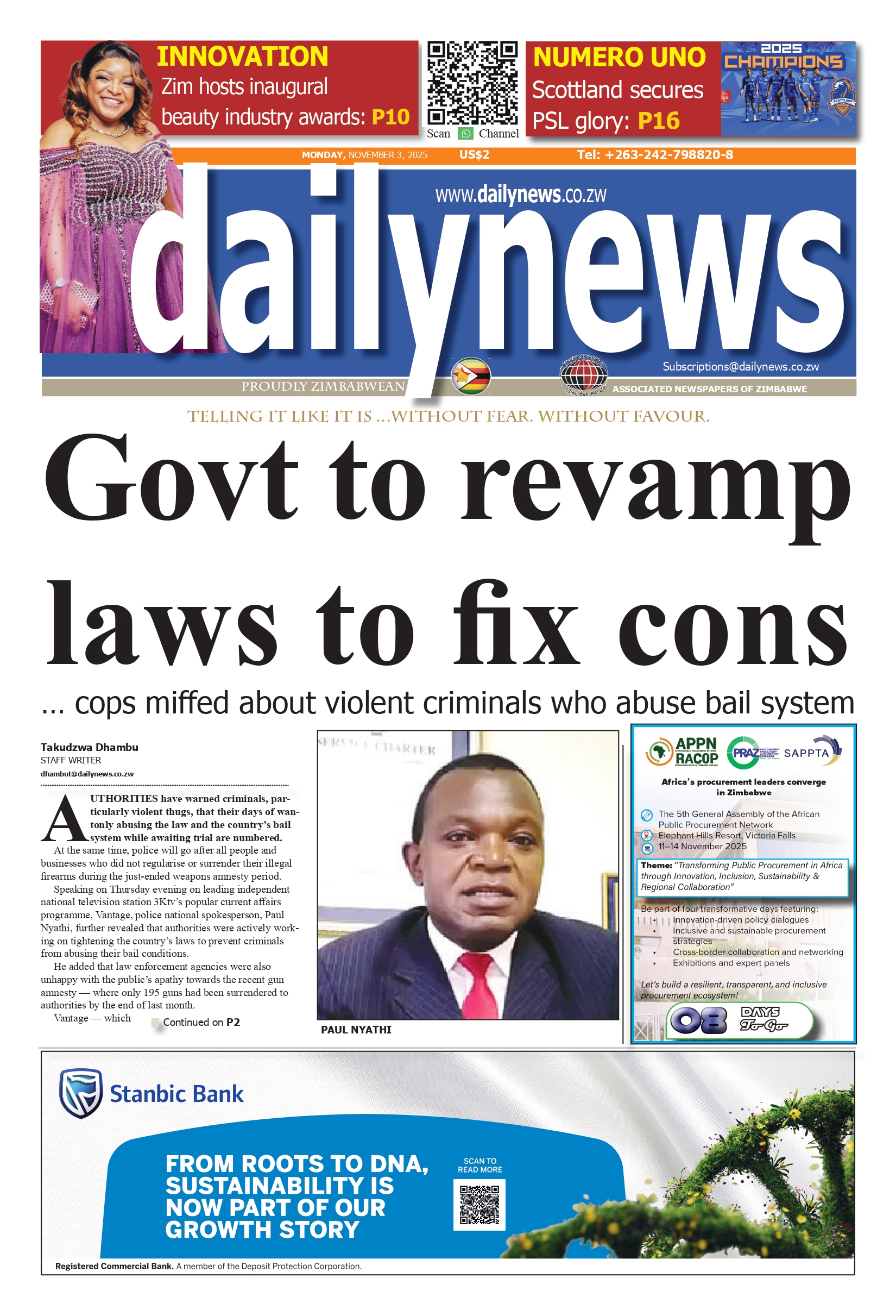 Monday 3 November 2025